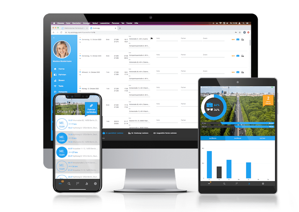 Elektronisches Fahrtenbuch AutoLogg
