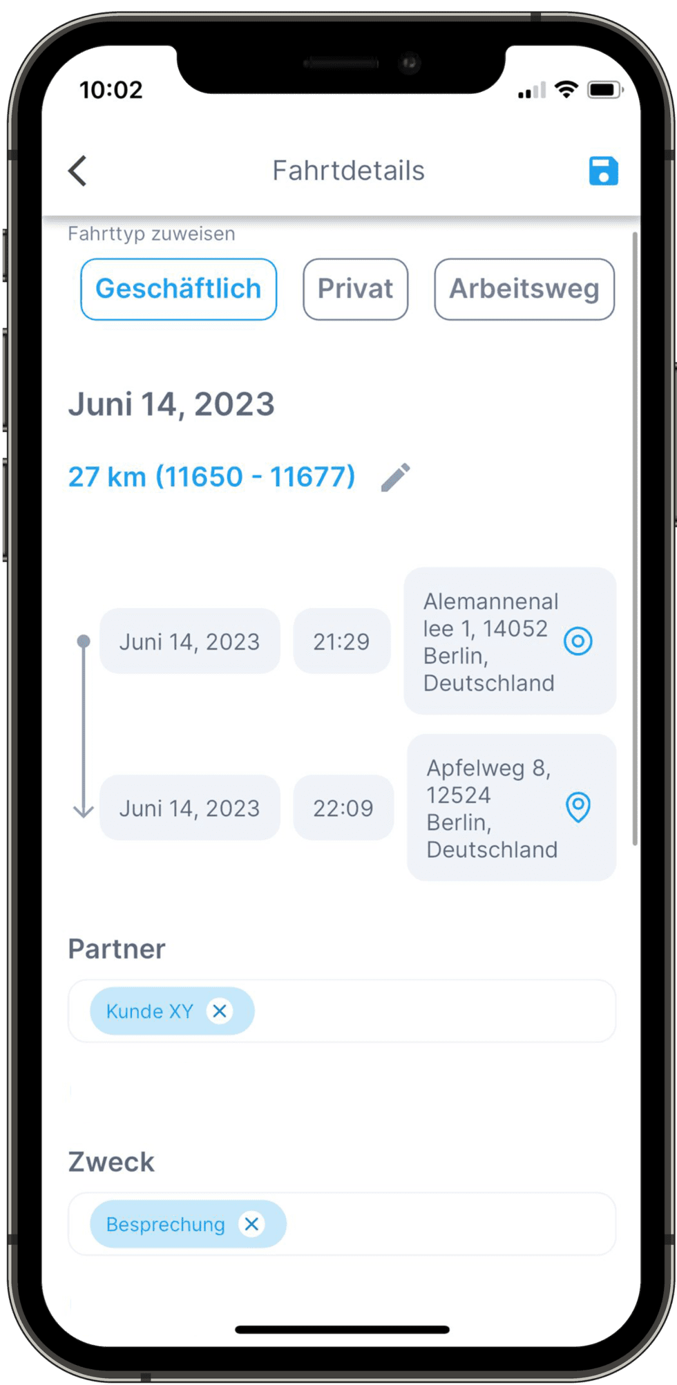 BMW: elektronisches Online-Fahrtenbuch - AutoLogg GmbH